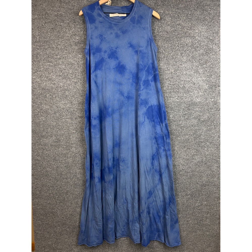 Raquel‎ Allegra  Tie Dye Maxi Dress Sleeveless Tank Top Blue Womens 3
